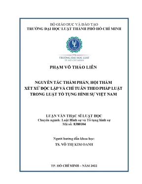 Nguyên tắc thẩm phán hội thẩm xét xử độc lập và chỉ tuân theo pháp luật trong luật tố tụng hình sự việt nam