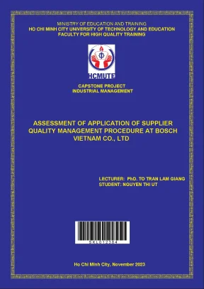 Assessment of application of supplier quality management procedure at bosch vietnam co ltd