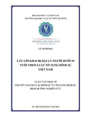 Lấy lời khai bị hại là người dưới 18 tuổi theo luật tố tụng hình sự việt nam
