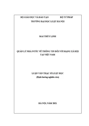 Quản lý nhà nước về thông tin đối với mạng xã hội tại việt nam