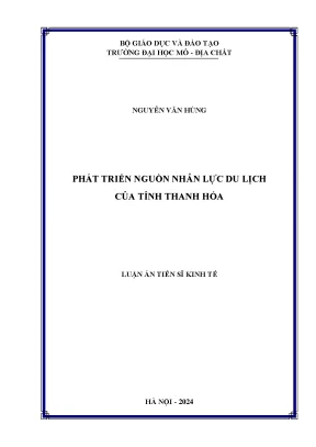 Phát triển nguồn nhân lực du lịch của tỉnh thanh hóa