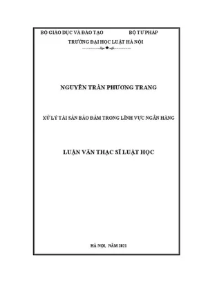 Xử lý tài sản bảo đảm trong lĩnh vực ngân hàng