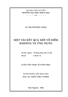 Một vài kết quả mới về điểm kosnita và ứng dụng
