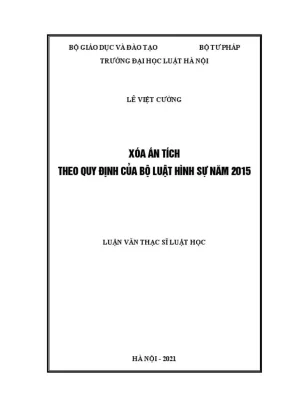 Xoá án tích theo quy định của bộ luật hình sự năm 2015