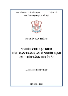Luận án tiến sĩ nghiên cứu đặc điểm rối loạn trầm cảm người bệnh cao tuổi tăng huyết áp