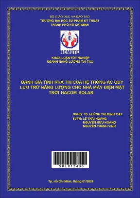 Đánh giá tính khả thi của hệ thống ắc quy lưu trữ năng lượng cho nhà máy điện mặt trời hacom solar
