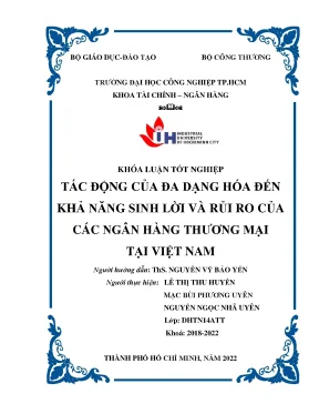 Tác động của đa dạng hóa đến khả năng sinh lời và rủi ro của ngân hàng thương mại tại việt nam