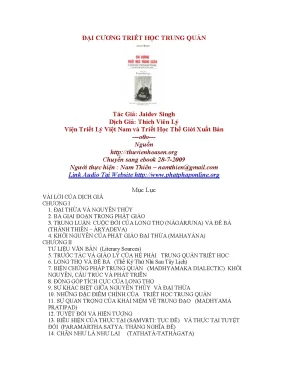 Đại cương triết học trung quán