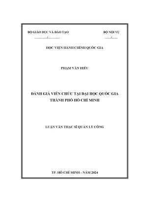 Đánh giá viên chức tại đại học quốc gia thành phố hồ chí minh