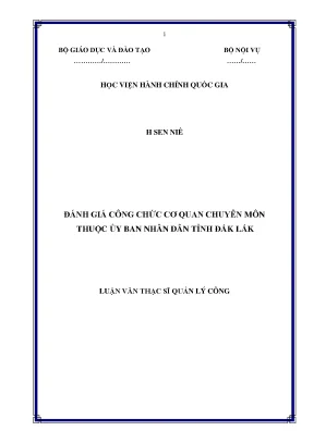 Đánh giá công chức cơ quan chuyên môn thuộc ủy ban nhân dân tỉnh đắk lắk