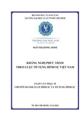 Kháng nghị phúc thẩm theo luật tố tụng hình sự việt nam