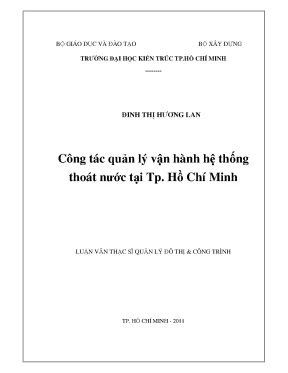 Lvts 2011 công tác quản lý vận hành hệ thống thoát nước tại tp hồ chí minh