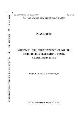 Nghiên cứu điều chế viên nén phối hợp liều cố định chứa olmesartan 20mg và amlodipin 5mg