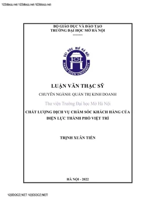 Chất lượng dịch vụ chăm sóc khách hàng của điện lực thành phố việt trì a1