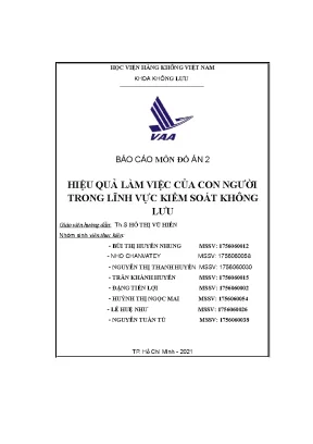Hiệu quả làm việc của con người trong lĩnh vực kiểm soát không lưu