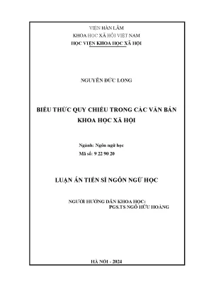Biểu thức quy chiếu trong các văn bản khoa học xã hội