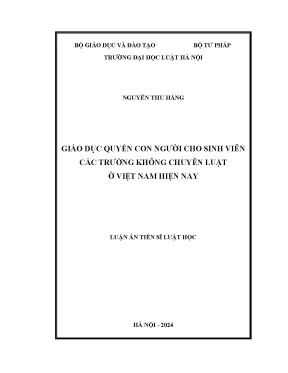Giáo dục quyền con người cho sinh viên các trường không chuyên luật ở việt nam hiện nay