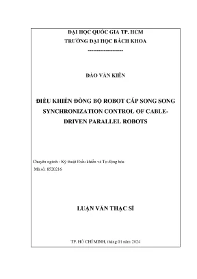 Điều khiển đồng bộ robot cáp song song synchronization control of cable driven parallel robots