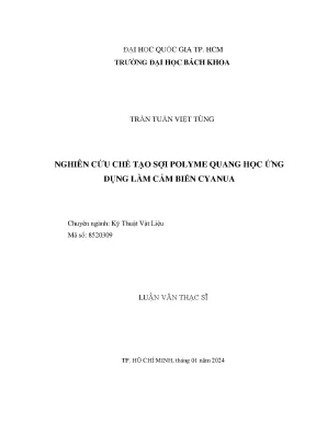 Nghiên cứu chế tạo sợi polyme quang học ứng dụng làm cảm biến cyanua