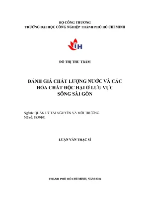 Đánh giá chất lượng nước và hóa chất độc hại ở lưu vực sông sài gòn