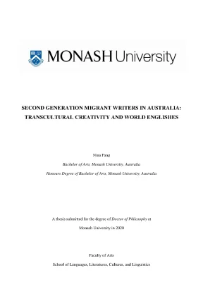 Second generation migrant writers in australia transcultural creativity and world englishes