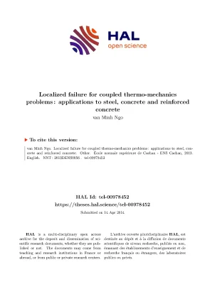 Localized failure for coupled thermo mechanics problems applications to steel concrete and reinforced concrete