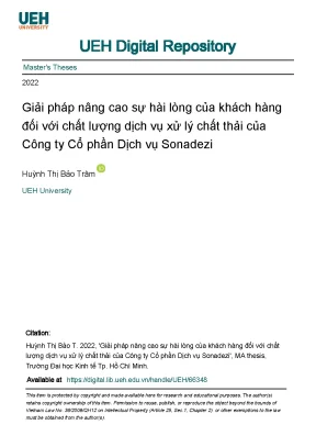 Nâng cao sự hài lòng khách hàng dịch vụ xử lý chất thải