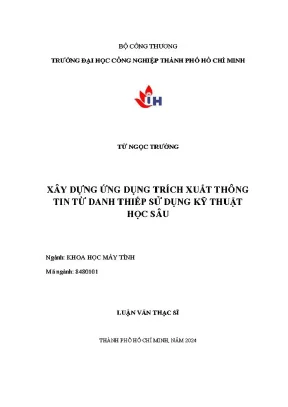 Xây dựng ứng dụng trích xuất thông tin từ danh thiếp sử dụng kỹ thuật học sâu