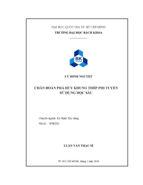 Chẩn đoán phá hủy khung thép phi tuyến sử dụng học sâu