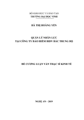 Quản lý nhân lực tại công ty bảo hiểm bidv bắc trung bộ