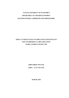 Effect of motivation on employees retention of non governmental organizations in helath related sector