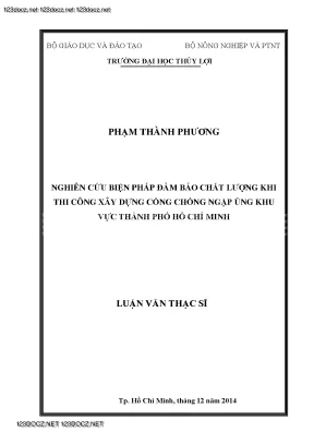 Đánh giá tác động của biến đổi khí hậu đến tài nguyên nước tỉnh bình thuận