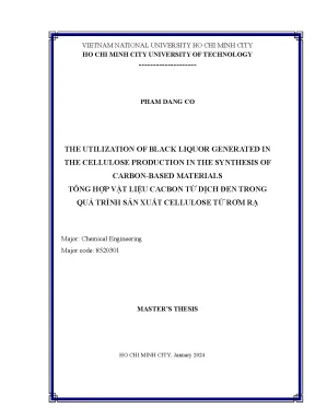 The utilization of black liquor generated in the cellulose production in the synthesis of carbon based materials