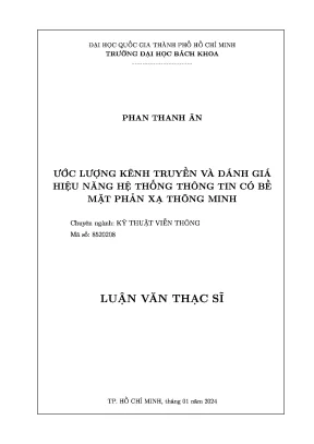 Ước lượng kênh truyền và đánh giá hiệu năng hệ thống thông tin có phần tử phản xạ thông minh