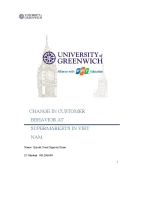 Change in customer behavior at supermarkets in viet nam