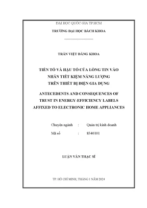 Tiền tố và hậu tố của lòng tin vào nhãn tiết kiệm năng lượng trên thiết bị điện gia dụng