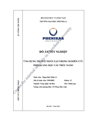 Ứng dụng trí tuệ nhân tạo trong nghiên cứu phổ quang học