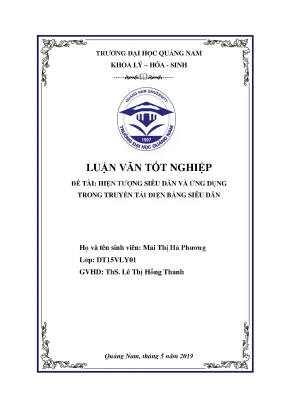 Hiện tượng siêu dẫn và ứng dụng trong truyền tải điện bằng siêu dẫn