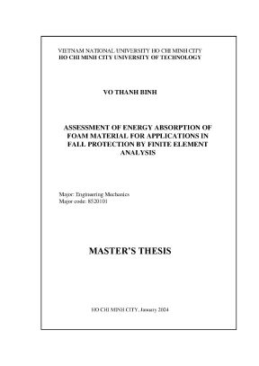 Assessment of energy absorption of foam material for applications in fall protection by finite element analysis