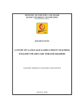 A study on language games usedinteachingenglish vocabulary for 6thgraders