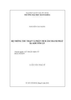 Hệ thống thu thập và phân tích âm thanh phát ra khi tôm ăn