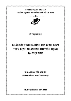Khảo sát tính đa hình của gene lmp1 trên bệnh nhân ung thư vòm họng tại việt nam