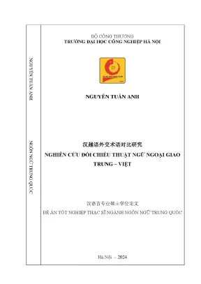 Nghiên cứu đối chiếu thuật ngữ ngoại giao trung việt