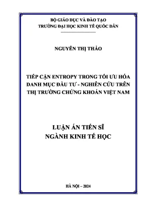 Tiếp cận entropy trong tối ưu hóa danh mục đầu tư nghiên cứu trên thị trường chứng khoán việt nam