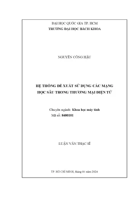 Hệ thống đề xuất sử dụng các mạng học sâu trong thương mại điện tử