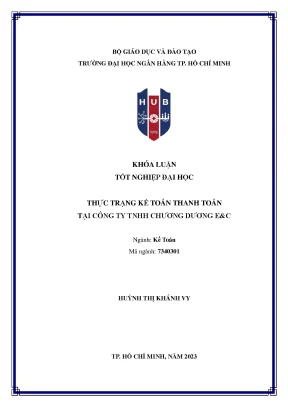 Thực trạng kế toán thanh toán tại công ty tnhh chương dương ec