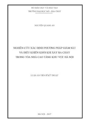 Nghiên cứu xác định phương pháp giám sát và điều khiển khói khi xảy ra cháy trong tòa nhà cao tầng khu vực hà nội