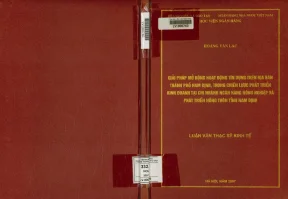 Giải pháp mở rộng hoạt động tín dụng trên địa bàn thành phố nam định trong chiến lược phát triển kinh doanh tại chi nhánh ngân hàng nông nghiệp và phát triển nông thôn tỉnh nam định
