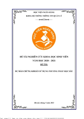 Dự báo chứng khoán sử dụng phương pháp học sâu
