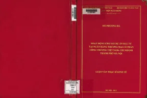 Hoạt động cho vay dự án đầu tư tại ngân hàng thương mại cổ phần công thương việt nam chi nhánh thành phố hà nội